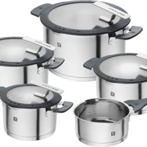 ZWILLING Simplify Topfset 5-teilig Induktion Edelstahl mit Siebdeckel
